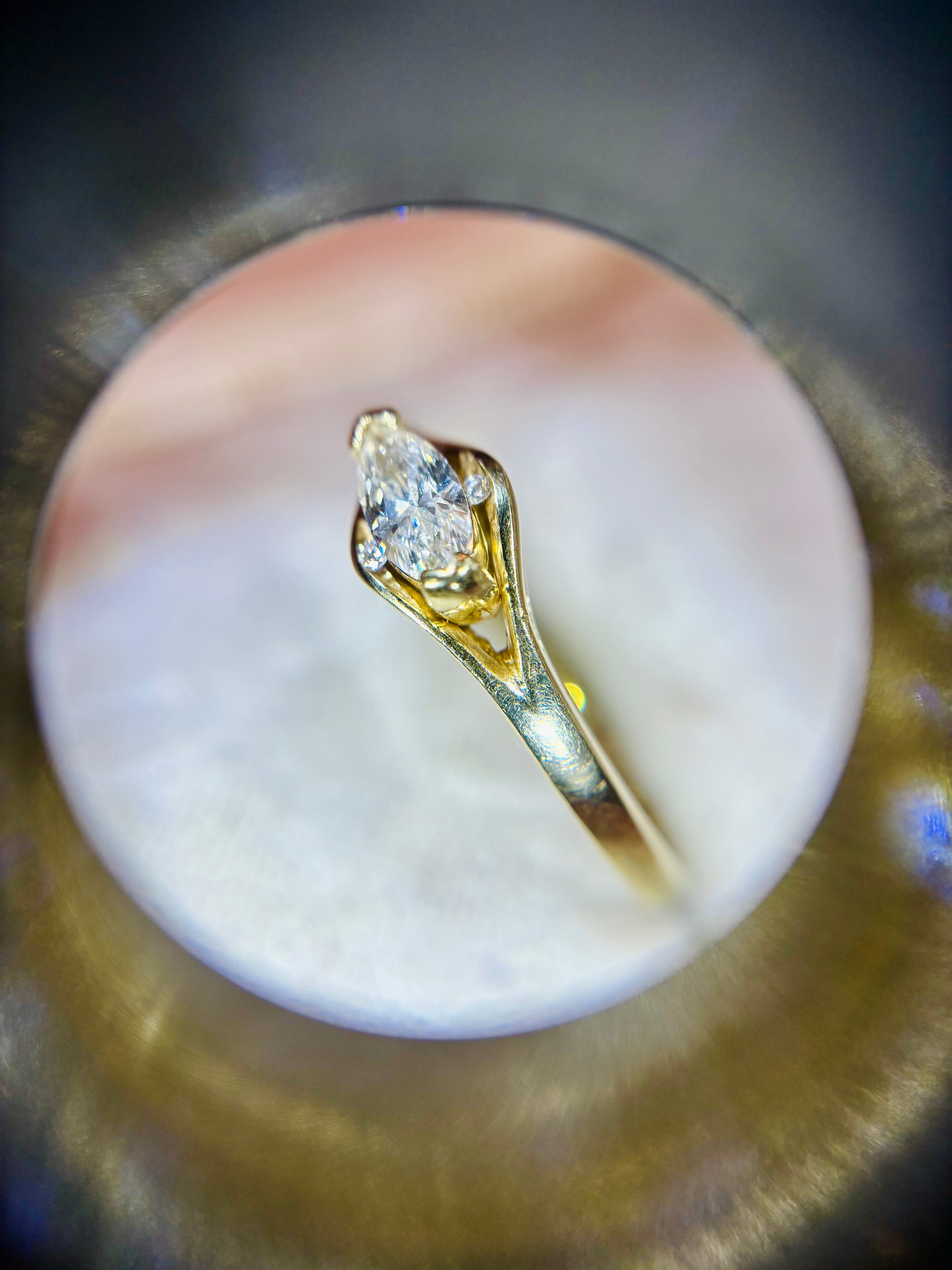 14k Gold East-West Diamond Ring