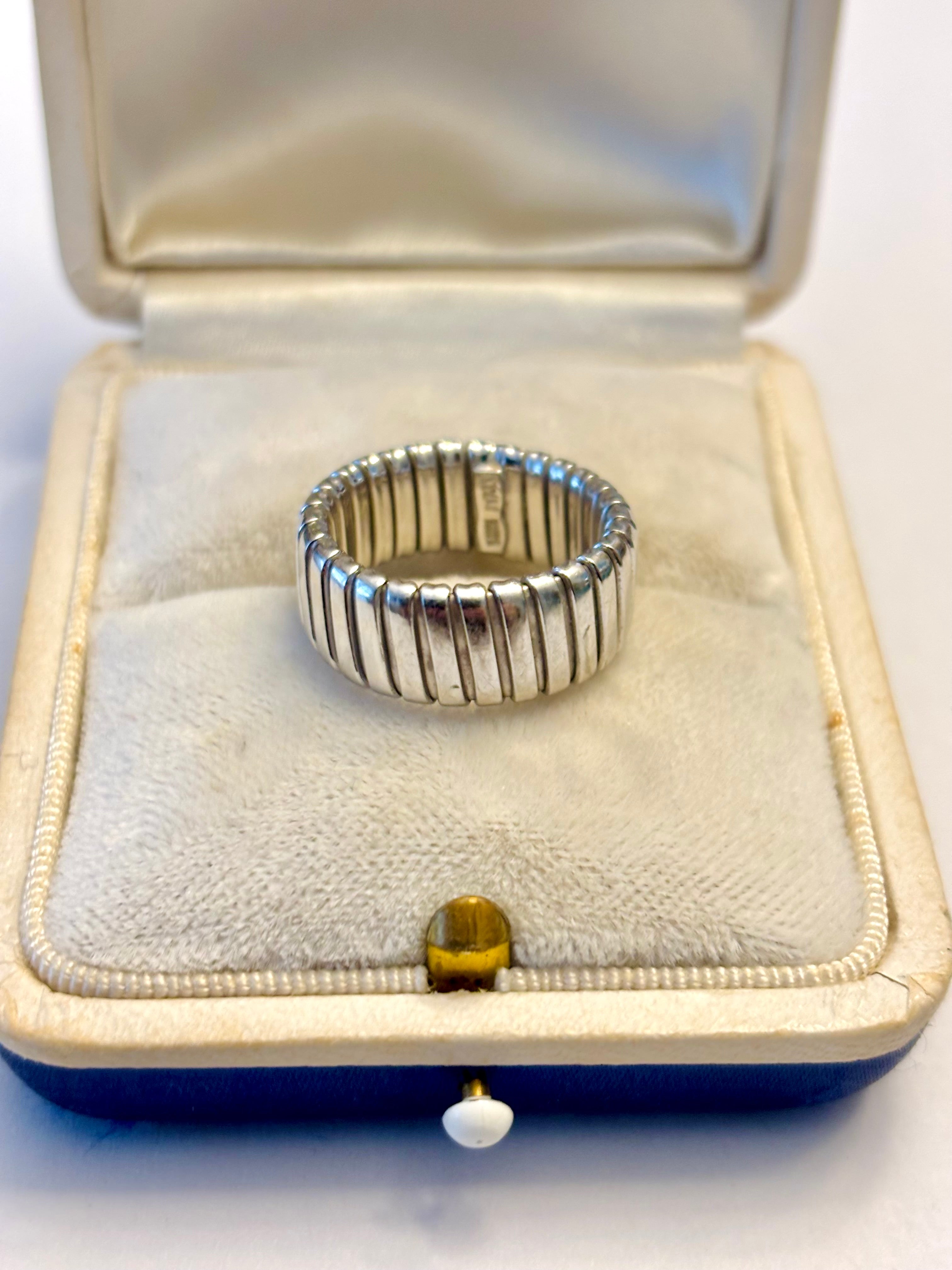 14k White Gold Flex Ring -4.5g