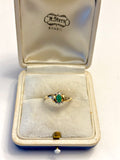 10k Gold Emerald & Diamond Ring