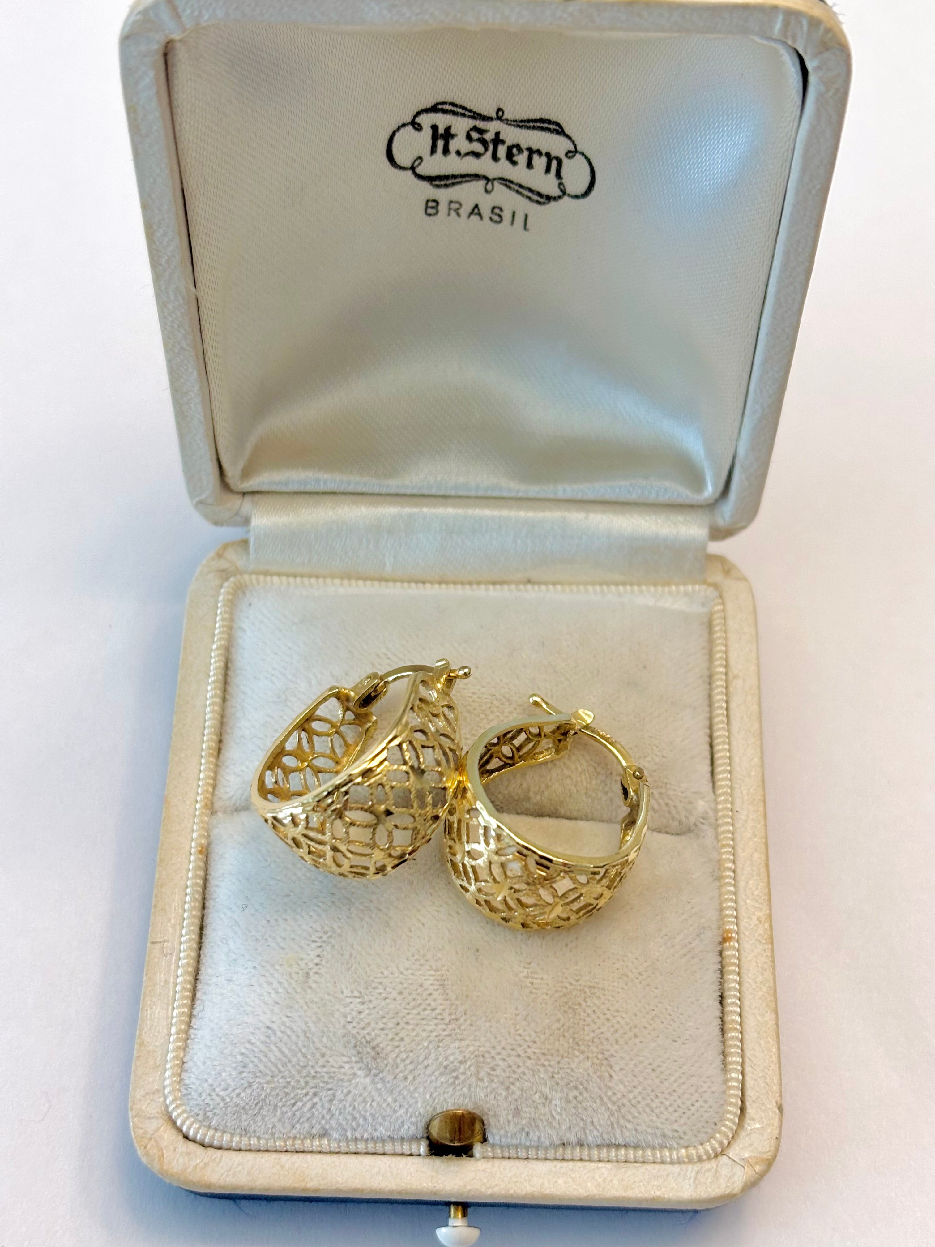 14k Gold Hoop Earrings-4.6g