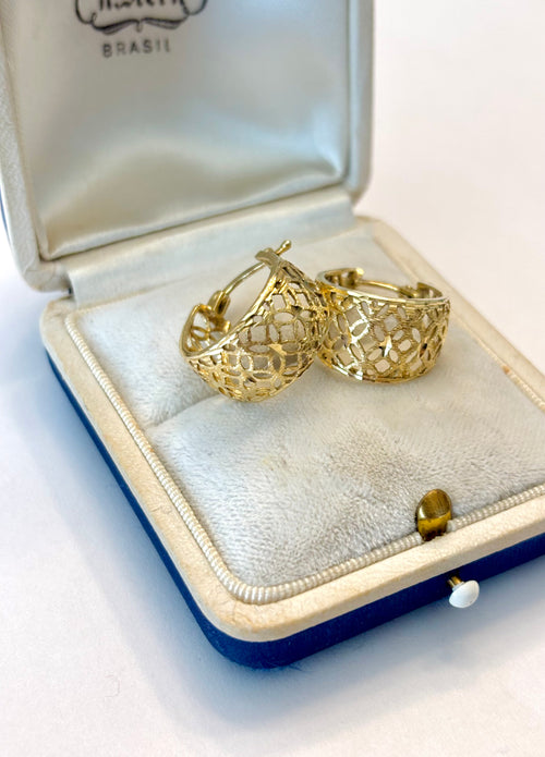 14k Gold Hoop Earrings-4.6g